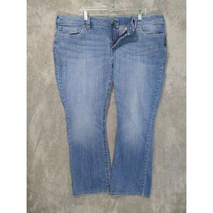 Silver Jeans Womens 22x31 Plus Blue Denim Aiko Bootcut Mid Rise Stretch